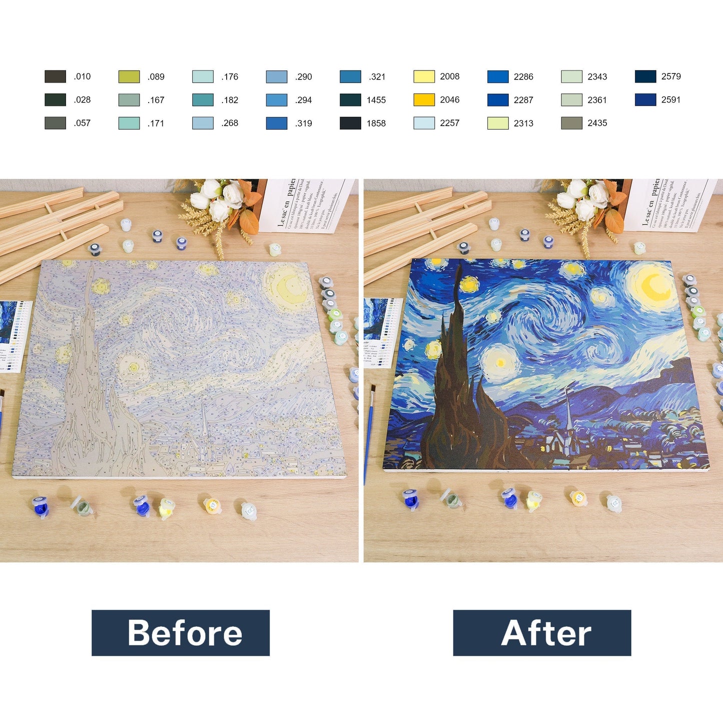 4 Seasons Tree – Præmie Mal Efter Tal Kit - Denmark