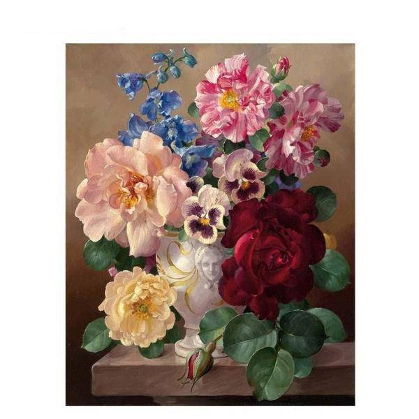 Bouquet af Blomster – Præmie Mal Efter Tal Kit - Denmark