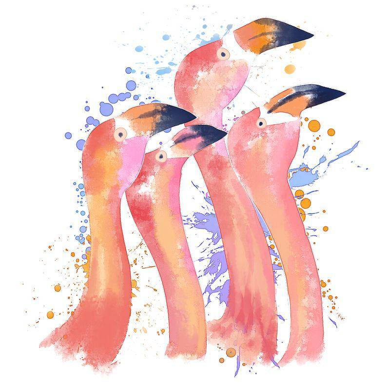 Flamingoer til Børn – Præmie Mal Efter Tal Kit - Denmark