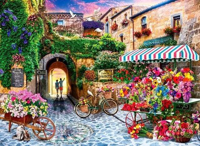 Flowers Street – Præmie Mal Efter Tal Kit - Denmark
