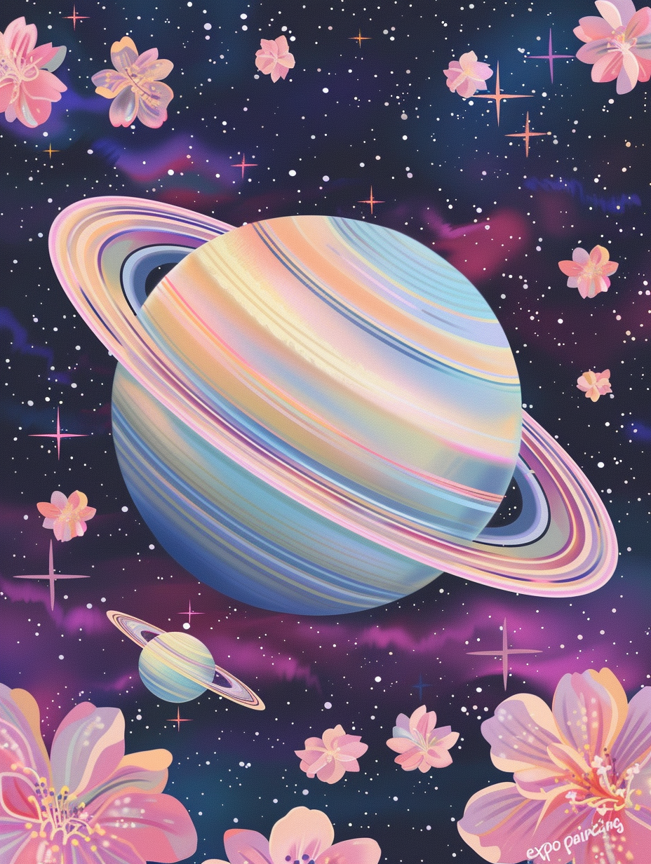 Galactic Love – Præmie Mal Efter Tal Kit - 30x40cm / No Frame - Denmark