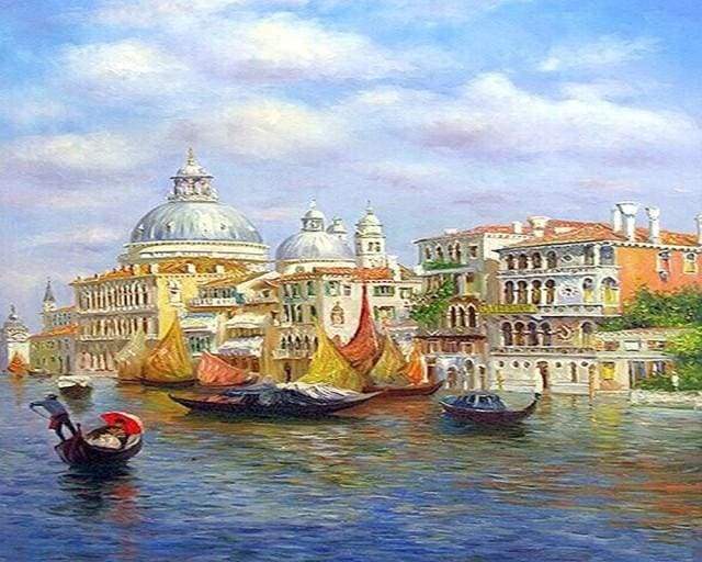 Gondolier i Venedig – Præmie Mal Efter Tal Kit - Denmark