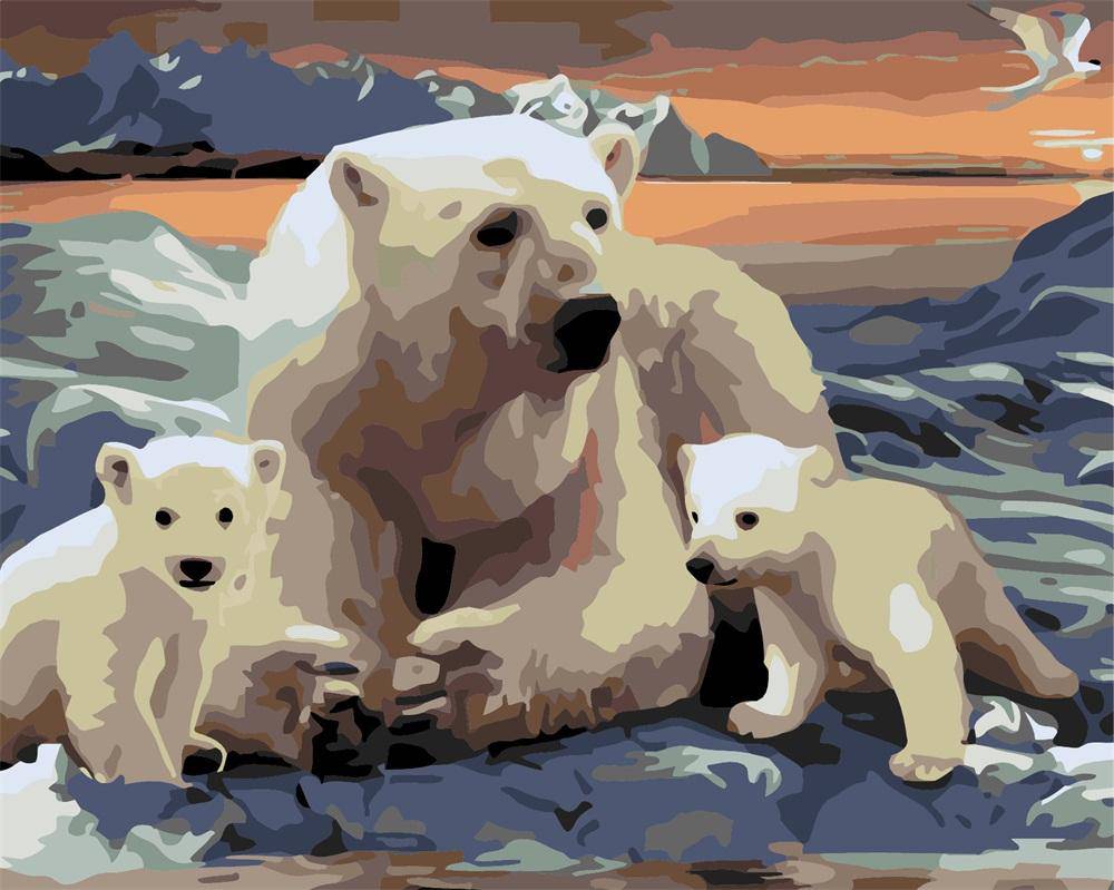 Happy Bear Family – Præmie Mal Efter Tal Kit - Denmark