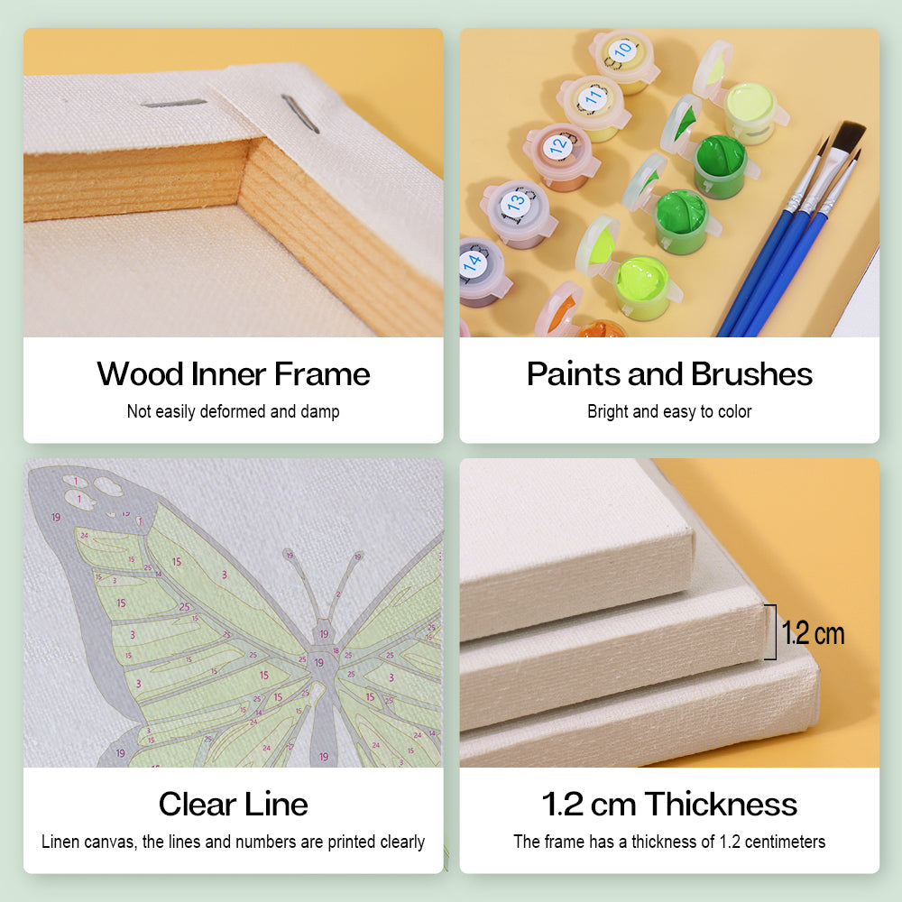 Mini Butterfly – Præmie Mal Efter Tal Kit - Denmark