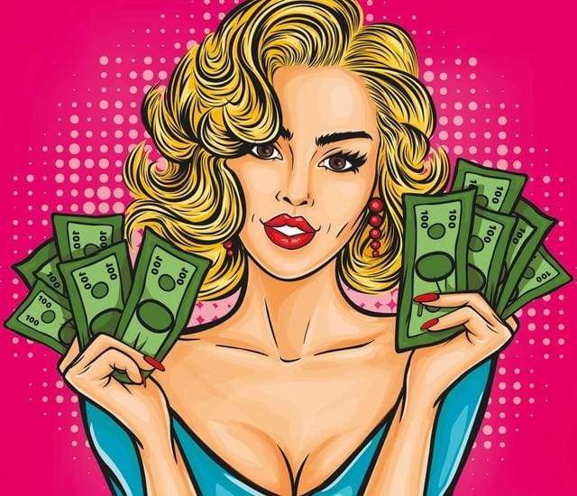Money Is Sexy – Præmie Mal Efter Tal Kit - Denmark