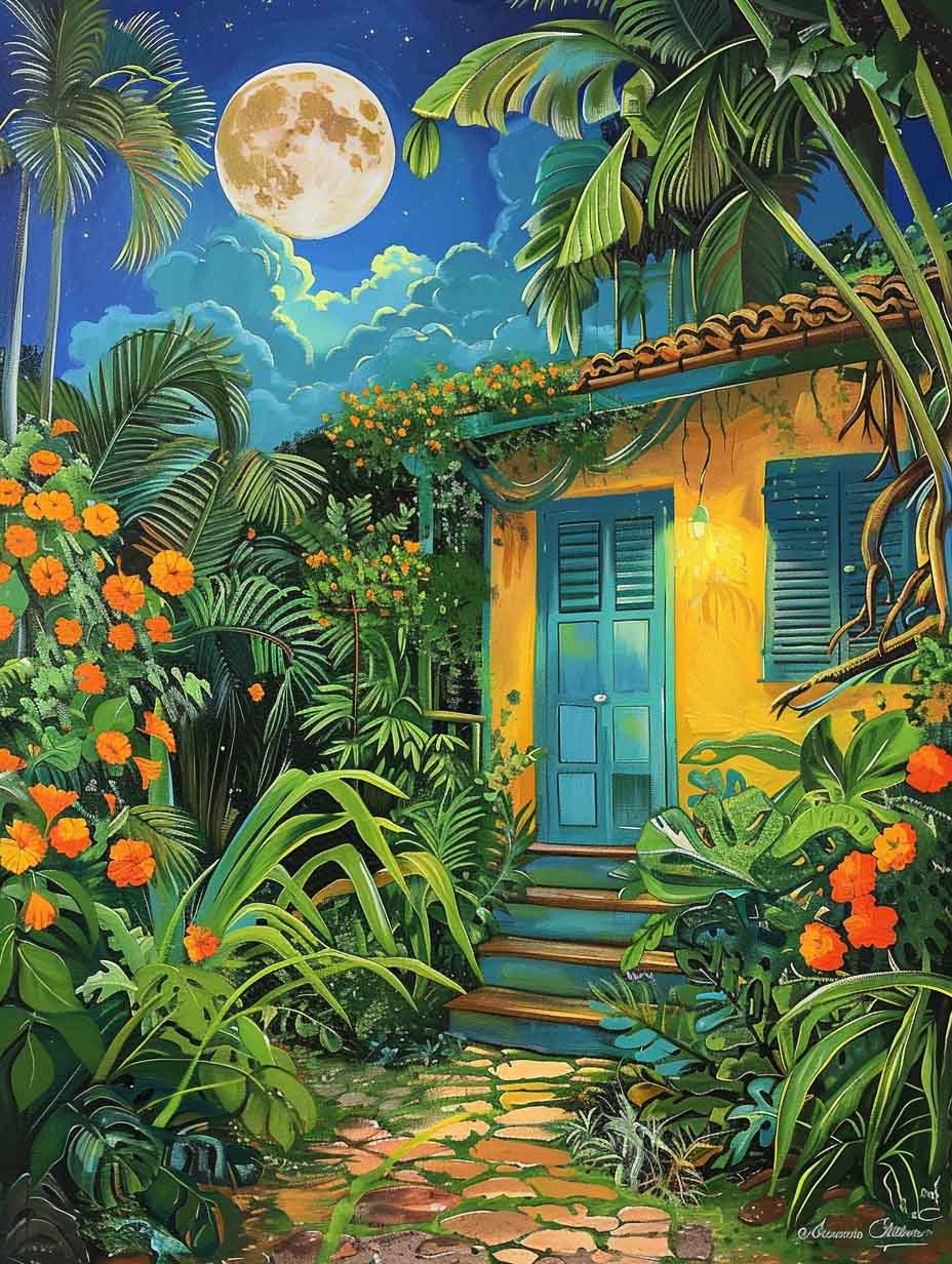 Moonlit Garden Blue Door – Mal efter Tal Kit - Denmark
