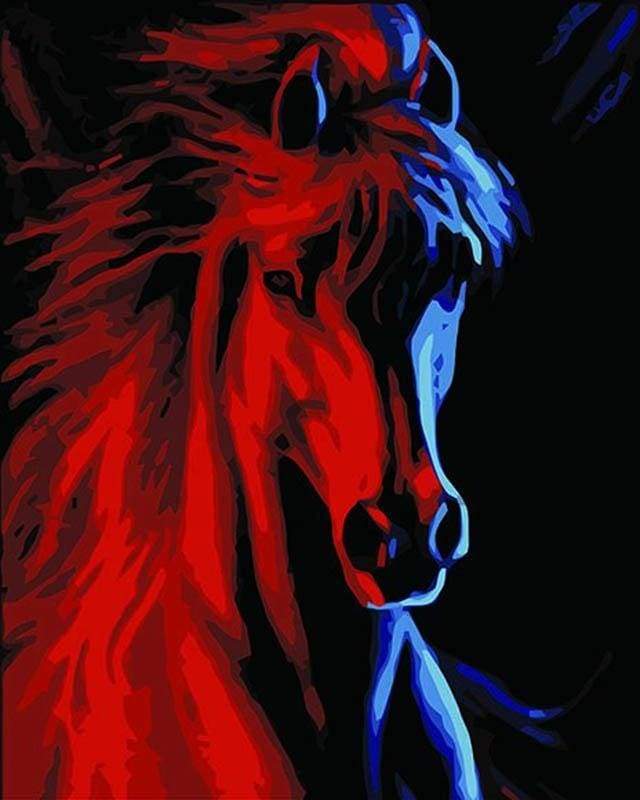 Red Horse – Præmie Mal Efter Tal Kit - Denmark