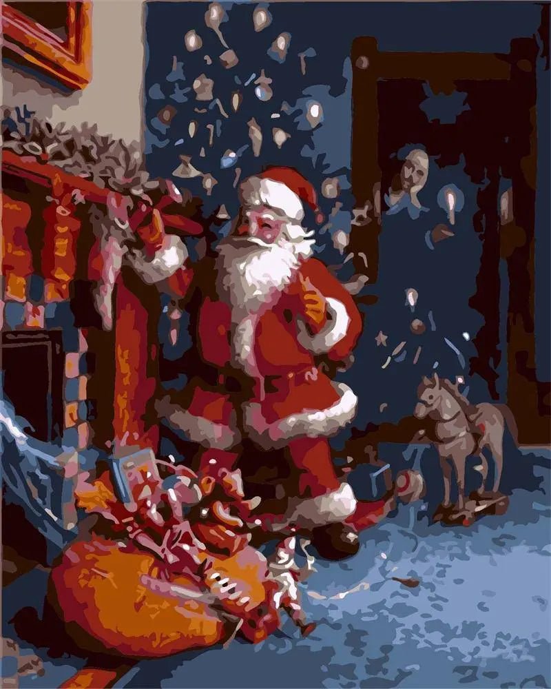 Santa i et Hjem – Præmie Mal Efter Tal Kit - Denmark