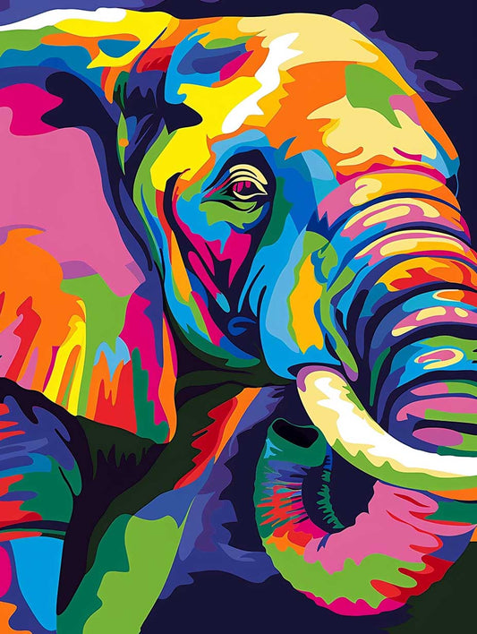 5d Vibrant Elephant – Præmie Mal Efter Tal Kit - Denmark