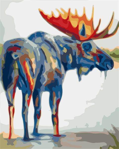 A Big Blue Deer – Præmie Mal Efter Tal Kit - Denmark