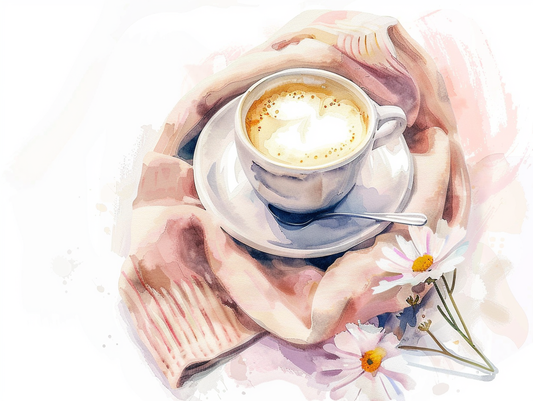 A Cozy Cup Of Love – Præmie Mal Efter Tal Kit - Denmark