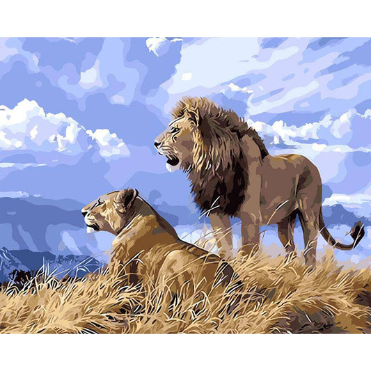 A Lion And His Lioness – Præmie Mal Efter Tal Kit - Denmark