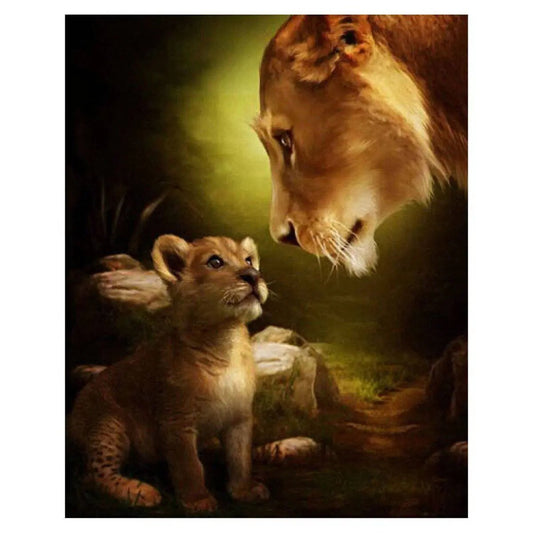 A Lion Family – Præmie Mal Efter Tal Kit - Denmark