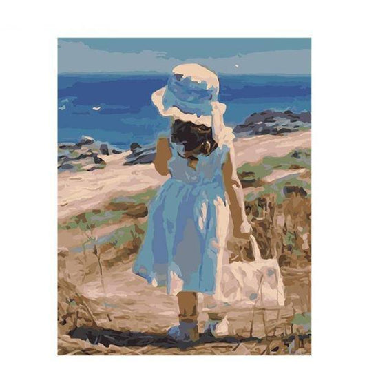 A Little Girl – Præmie Mal Efter Tal Kit - Denmark