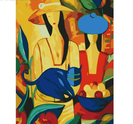 Abstract Kvinde Maleri – Præmie Mal Efter Tal Kit - Denmark