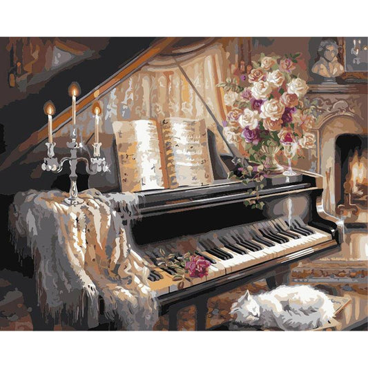 Abstract Piano – Præmie Mal Efter Tal Kit - Denmark