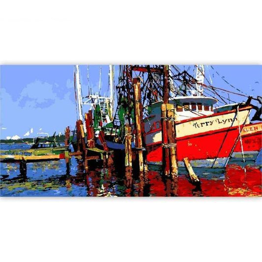 Acrylic Landskabsmaling – Præmie Mal Efter Tal Kit - Denmark