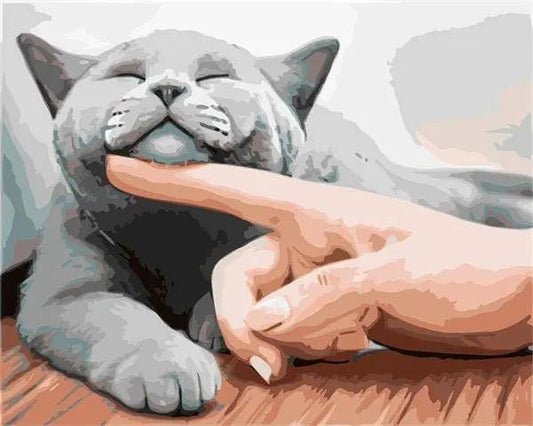 Adoring Cat – Præmie Mal Efter Tal Kit - Denmark