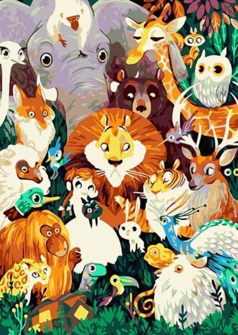 All The Animals – Præmie Mal Efter Tal Kit - Denmark