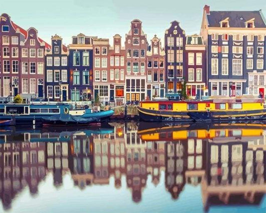 Amsterdam Kanal – Præmie Mal Efter Tal Kit - Denmark