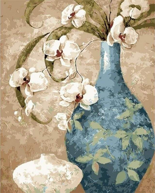 Ancient Bottle And Flowers – Præmie Mal Efter Tal Kit - Denmark