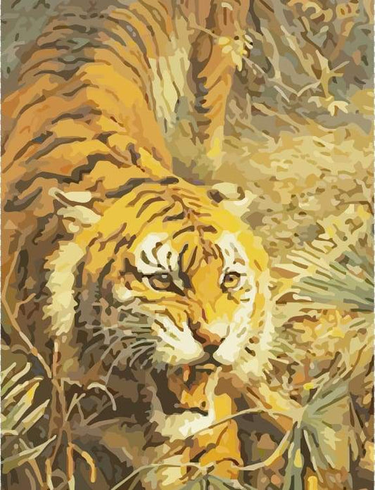 Angry Tiger – Præmie Mal Efter Tal Kit - Denmark