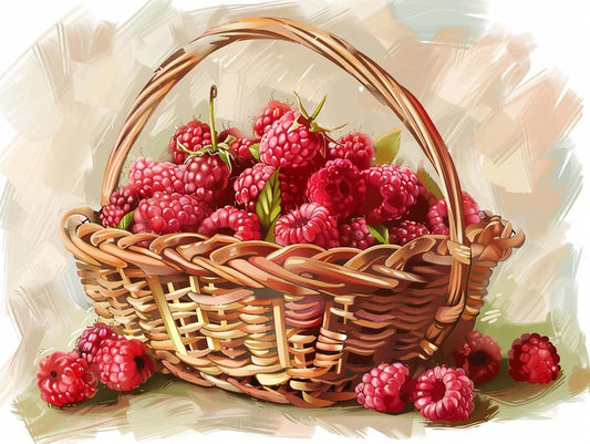Artisan Raspberry Basket – Præmie Mal Efter Tal Kit - Denmark