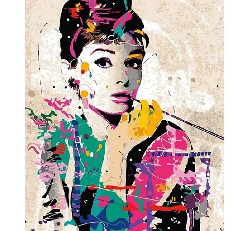 Audrey Hepburn – Præmie Mal Efter Tal Kit - Denmark