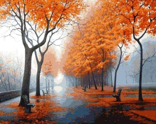 Autumn Fog – Præmie Mal Efter Tal Kit - Denmark