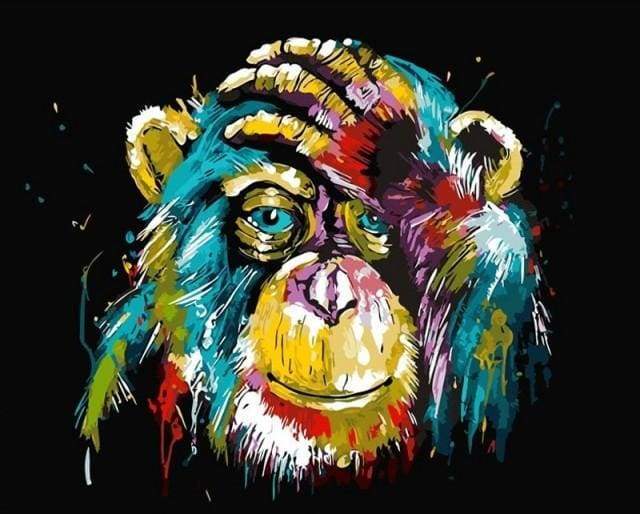 Baboon Pop Art – Præmie Mal Efter Tal Kit - Denmark