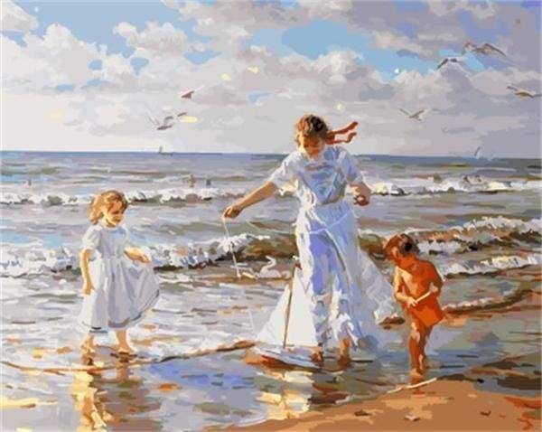 Beach Play – Præmie Mal Efter Tal Kit - Denmark