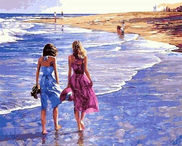 Beach Walk – Præmie Mal Efter Tal Kit - Denmark
