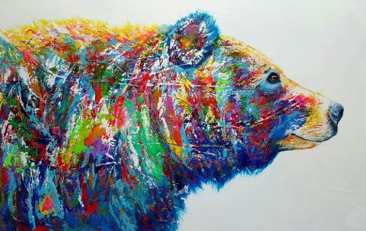 Bear Multicolor – Præmie Mal Efter Tal Kit - Denmark