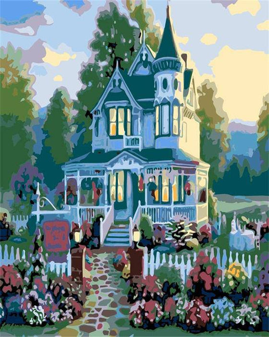 Beautiful Garden And House – Præmie Mal Efter Tal Kit - Denmark