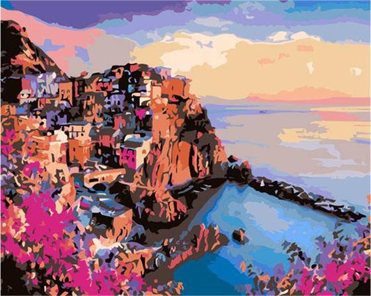 Beautiful Pink City – Præmie Mal Efter Tal Kit - Denmark