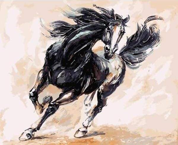 Black Horse – Præmie Mal Efter Tal Kit - Denmark
