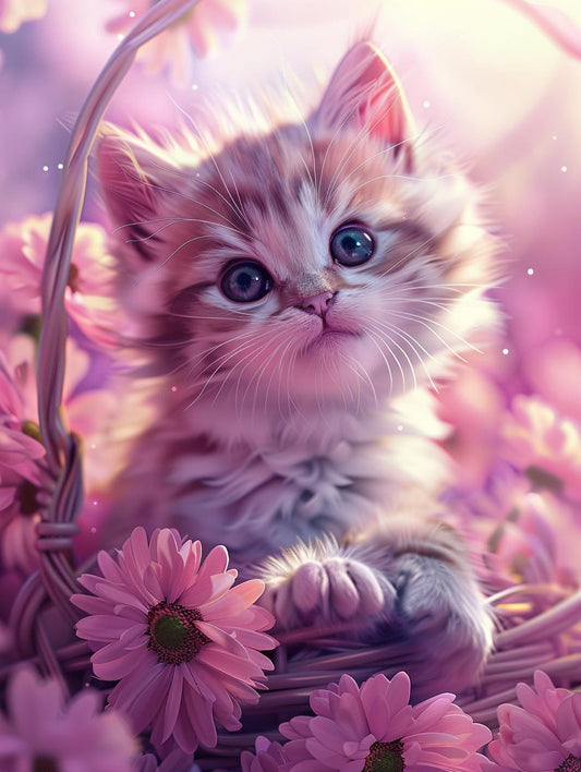 Blossom Whiskers – Præmie Mal Efter Tal Kit - Denmark