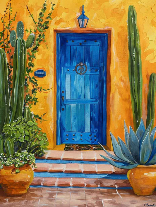 Blue Door Oasis – Præmie Mal Efter Tal Kit - Denmark