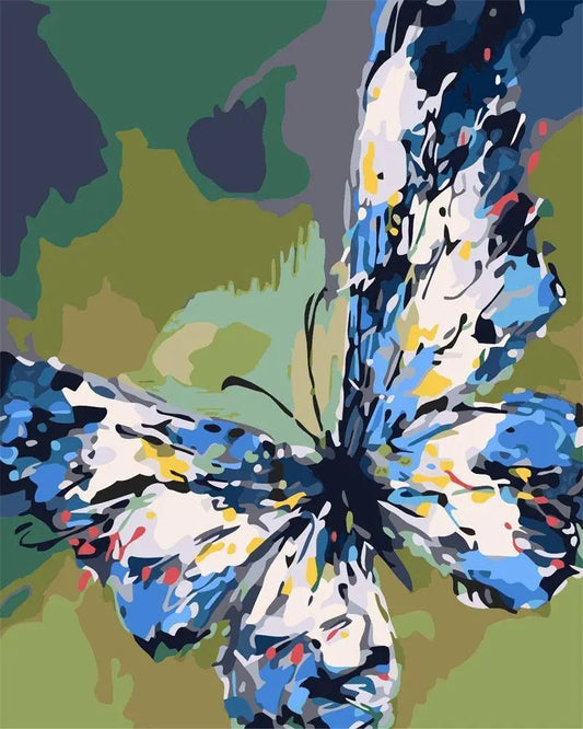 Bluish Butterfly – Præmie Mal Efter Tal Kit - Denmark