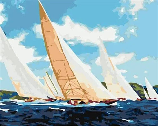 Boat Race – Præmie Mal Efter Tal Kit - Denmark