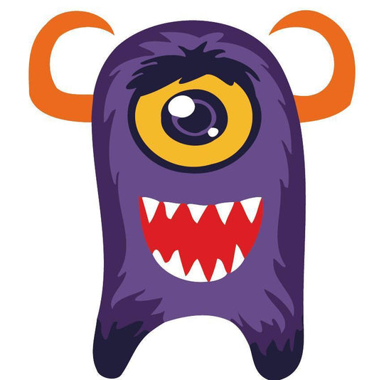 Børne Mal Kit Lilla Monster Store Smil – Præmie Mal Efter Tal Kit - Denmark
