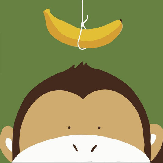Børne Malersæt lille Abe og Banan – Præmie Mal Efter Tal Kit - Denmark