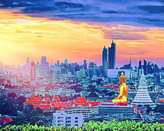 Buddha Bangkok – Præmie Mal Efter Tal Kit - Denmark