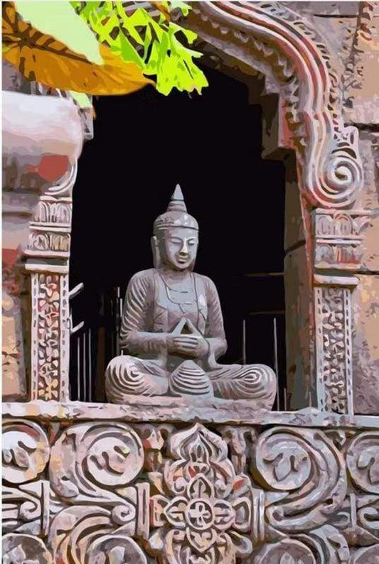 Buddhist Temple – Præmie Mal Efter Tal Kit - Denmark