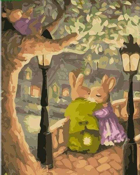 Bunny Couple – Præmie Mal Efter Tal Kit - Denmark