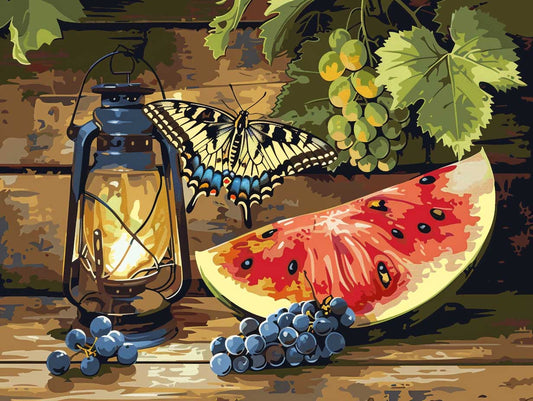 Butterflies And Lights – Præmie Mal Efter Tal Kit - Denmark