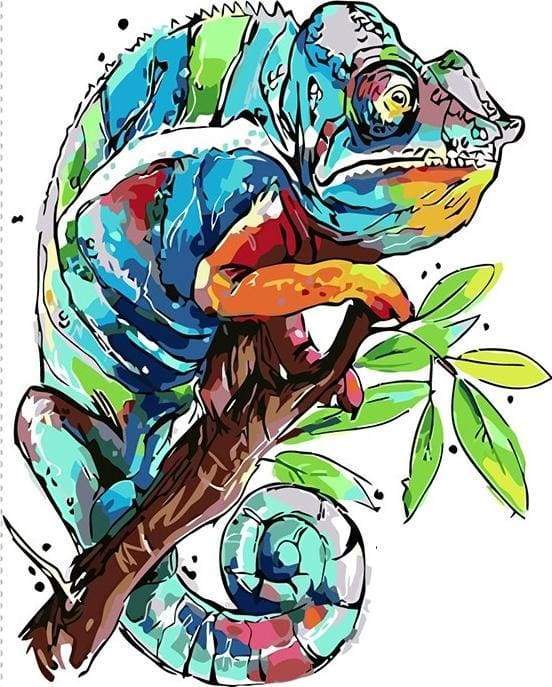 Chameleon – Præmie Mal Efter Tal Kit - Denmark