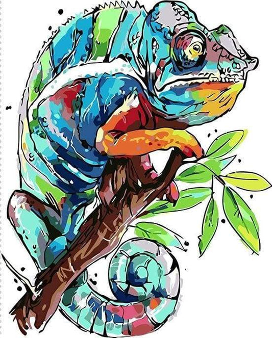 Chameleon – Præmie Mal Efter Tal Kit - Denmark