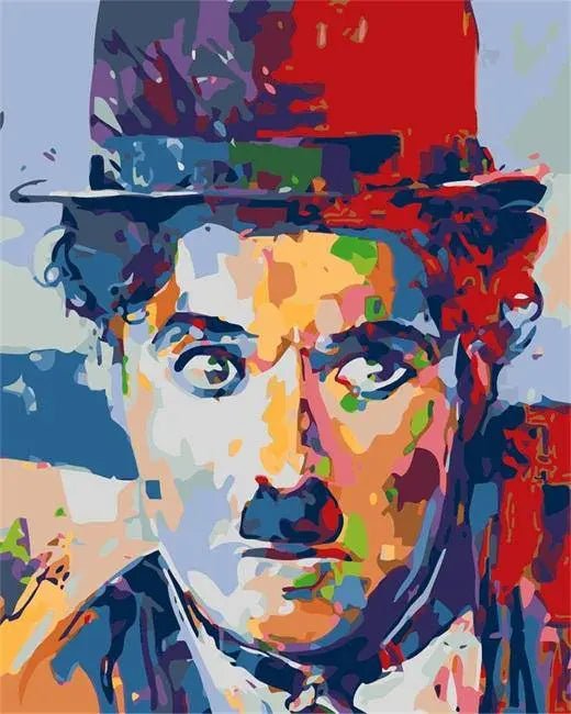Charlie Chaplin – Præmie Mal Efter Tal Kit - Denmark