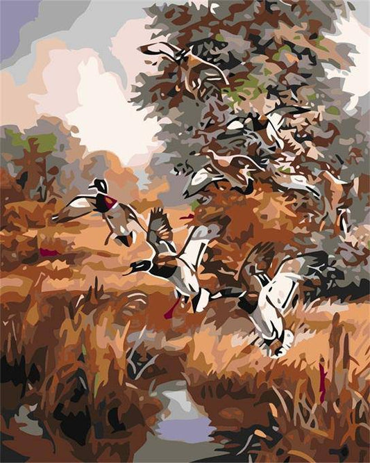 Cheerful Ducks – Præmie Mal Efter Tal Kit - Denmark